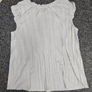 Adrianna Papell Women's Ruffle Neck Top- Sz L